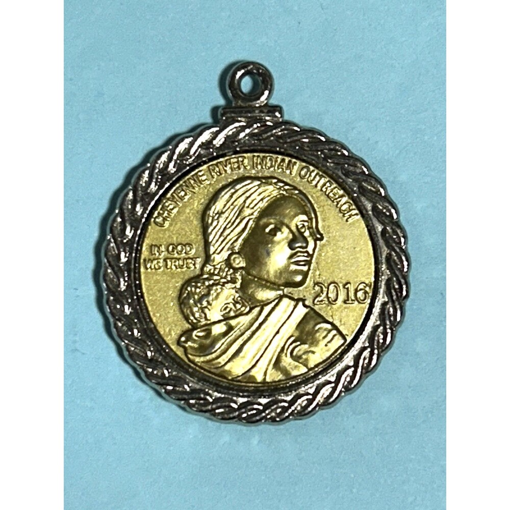 2016 -Sacagawea Cheyenne River Indian Outreach  Gold Tone Limited Edition Medal